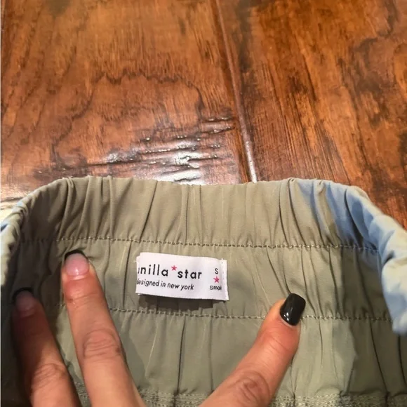 Vanilla Star Army green Elastic-Waist Track Pants - Picture 6 of 6